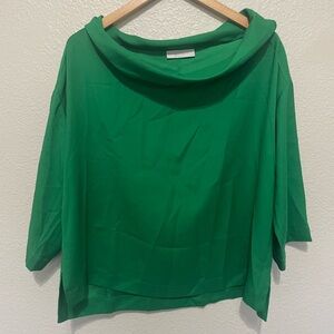 A-ANNEEXE Brazil brand green chiffon blouse